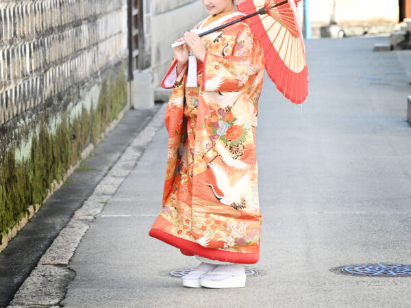 色打掛U-00 朱赤舞鶴流水花車