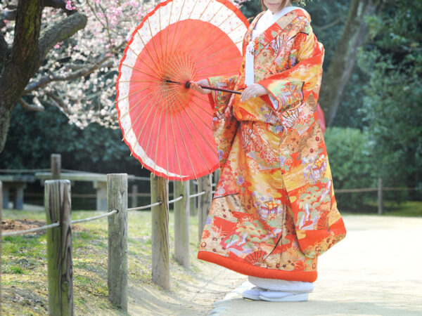 色打掛U-03 朱金扇御所車