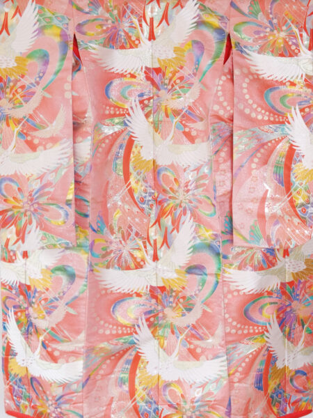 色打掛U-07 ピンク鶴とリボン