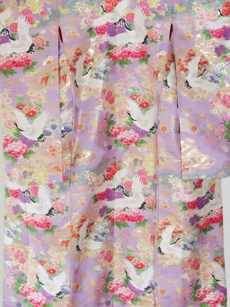 色打掛U-08 藤色牡丹鶴